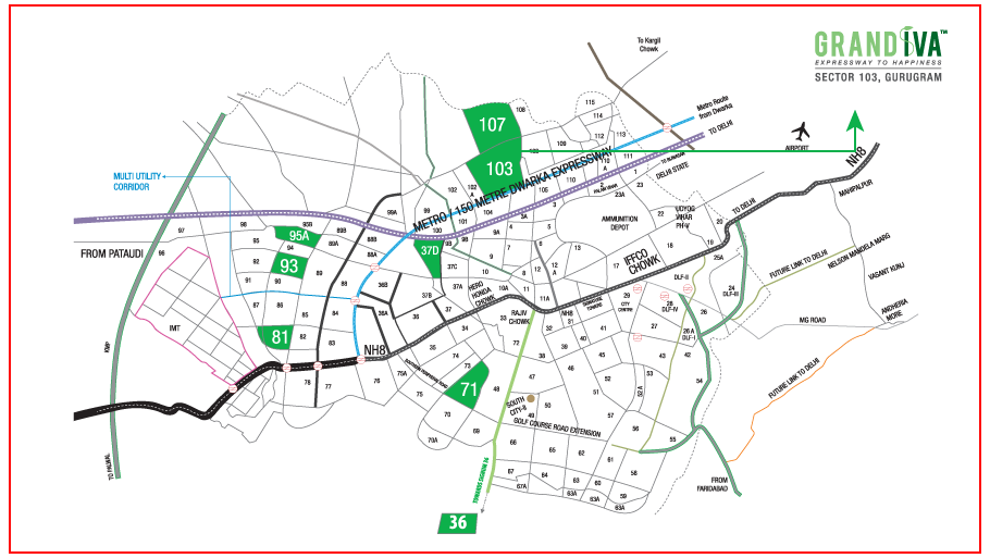Signature Global Grand Iva Location Map