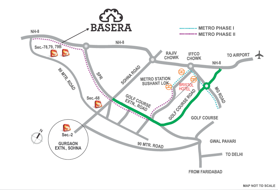 Supertech Basera Location Map