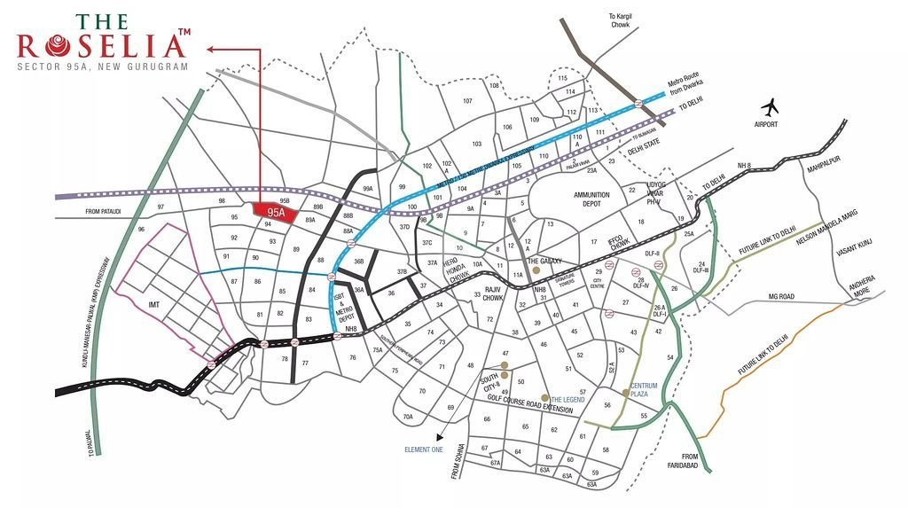Signature Global The Roselia Location Map