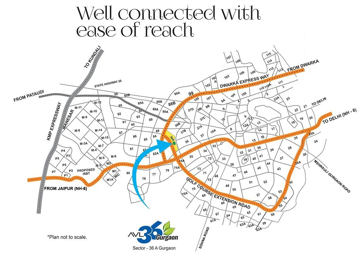 AVL 36 Gurgaon Location Map