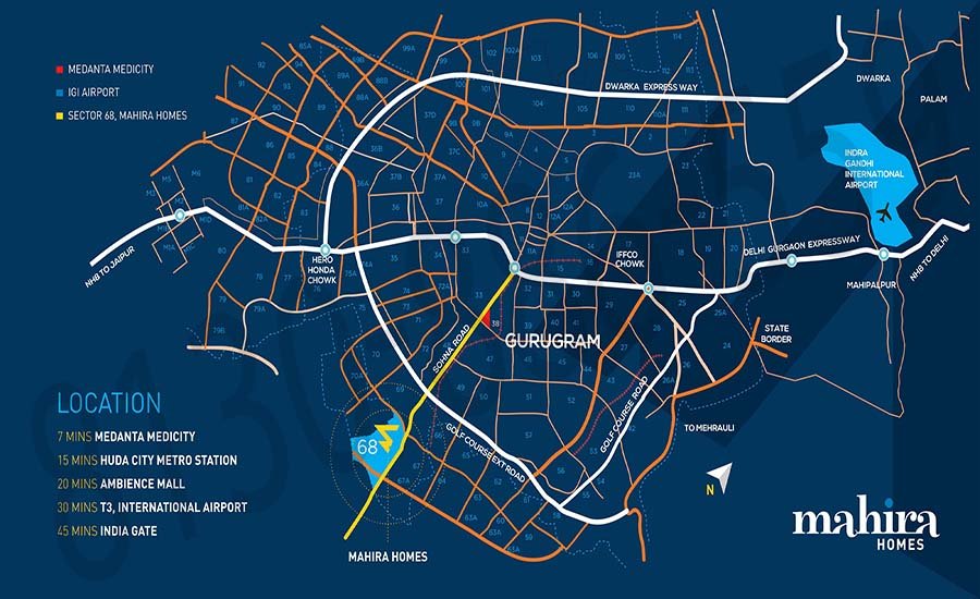 Mahira Homes Location Map