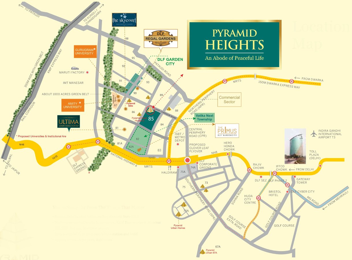 Pyramid Heights Location Map
