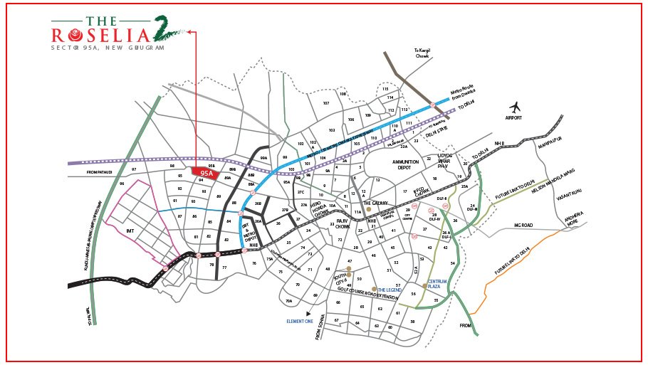 Signature Global The Roselia 2 Location Map