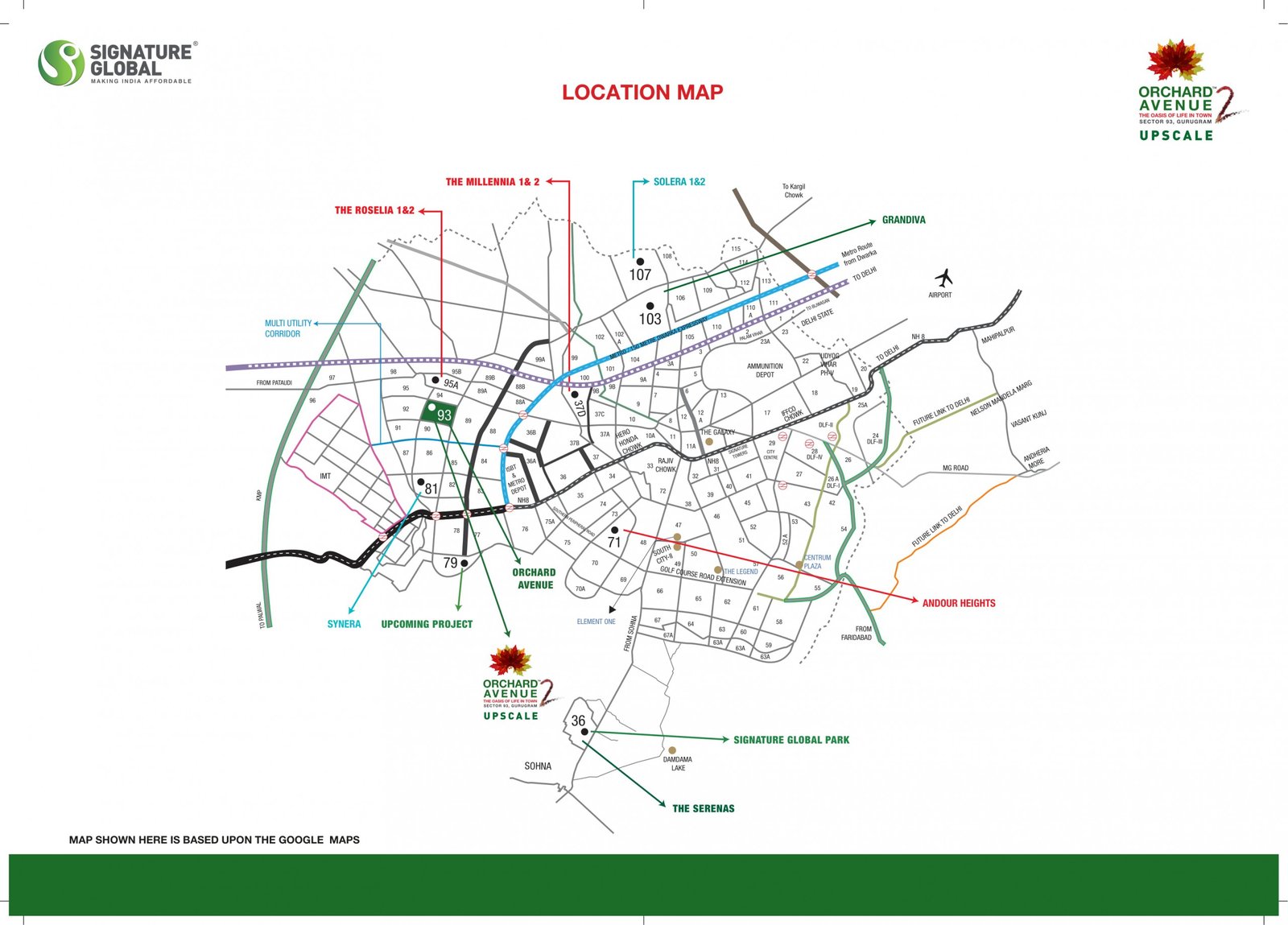 Signature-Global-Orchard-Avenue-2-Location-Map