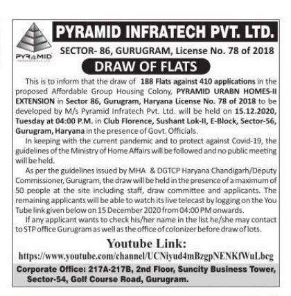 Draw Date Pyramid Urban Homes 2 (II) Extension