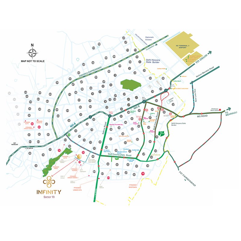 Pyramid-Infinity-Gurgaon-Location-Map
