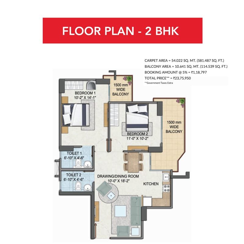 GLS-Avenue-81-Floor-Plan-2BHK