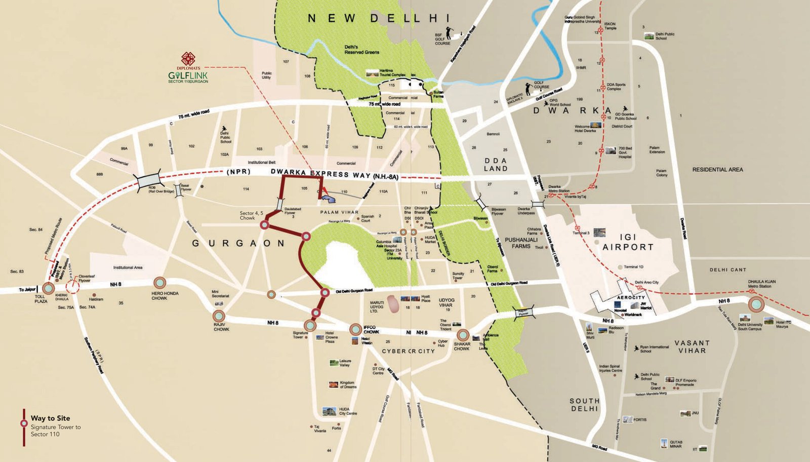 Diplomats Golf Link Location Map